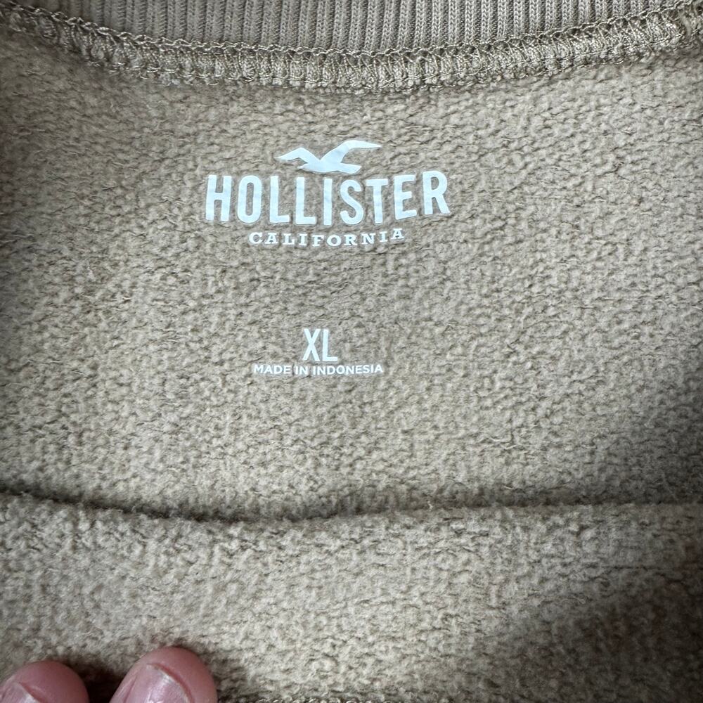 Hollister Crewneck Sweatshirt Women's XL Beige - Picture 3 of 6